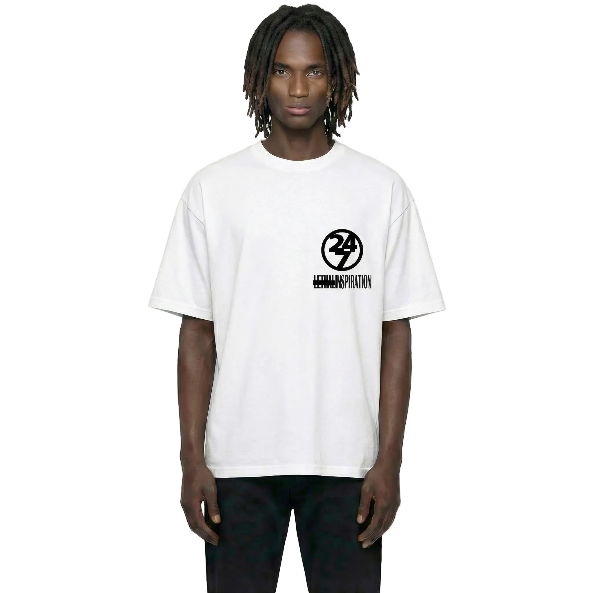 247 Foundation Tee White Black