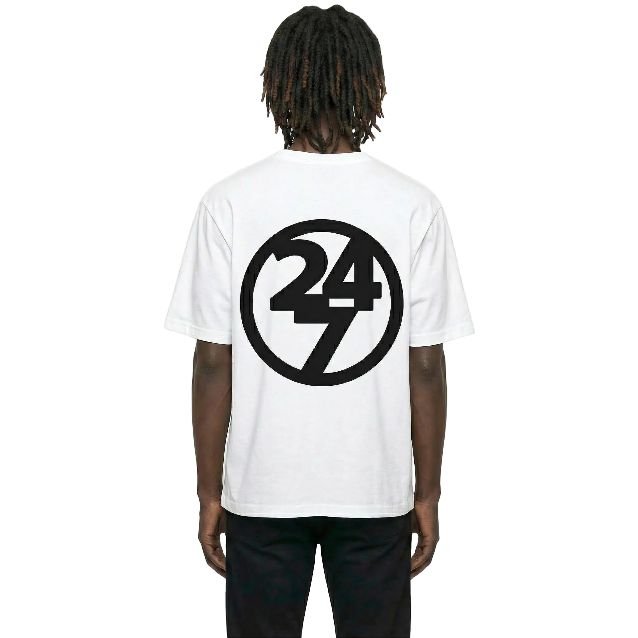 247 Foundation Tee White Black
