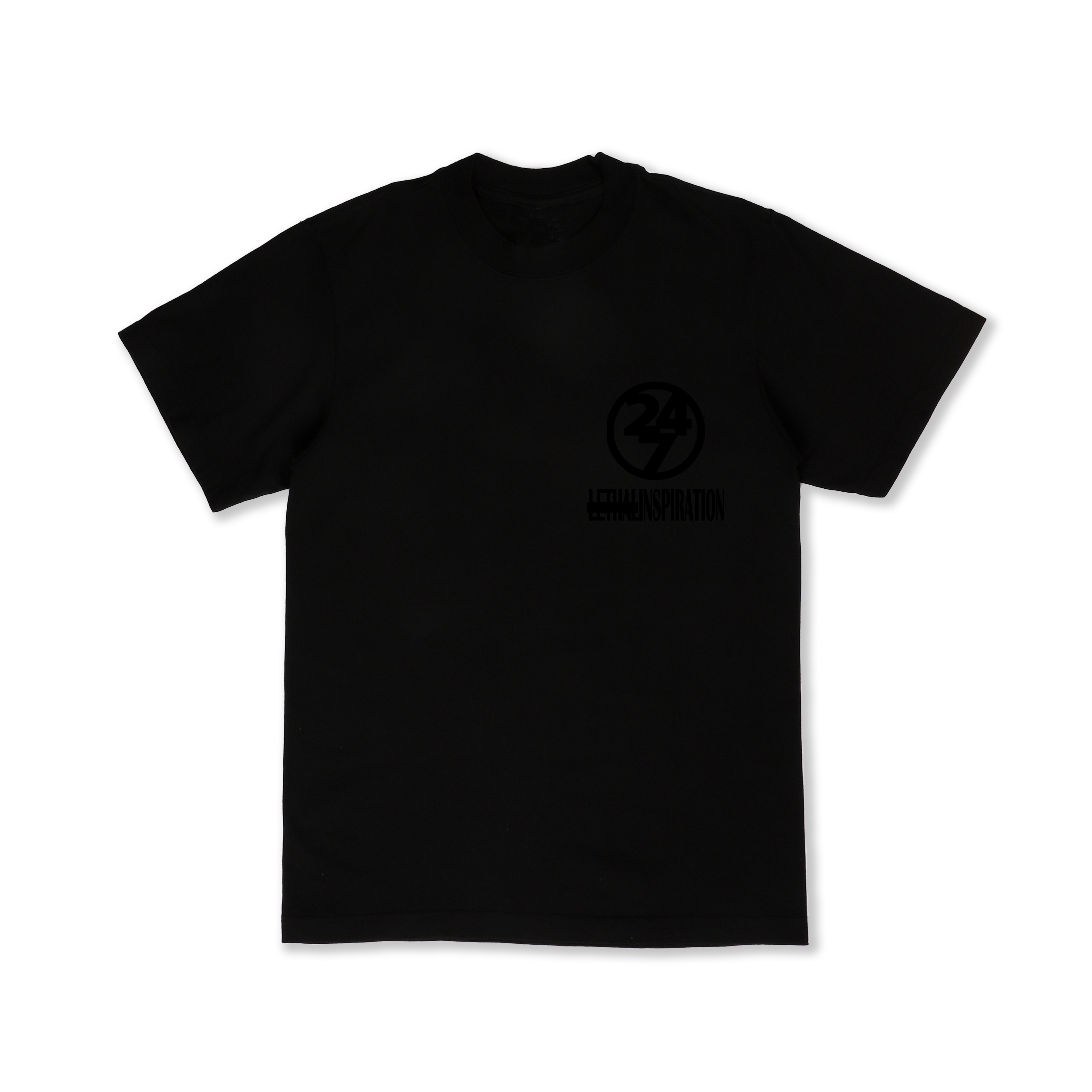 Left Logo Tee Black Black