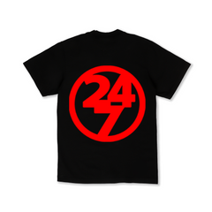 Left Logo Tee Black Red