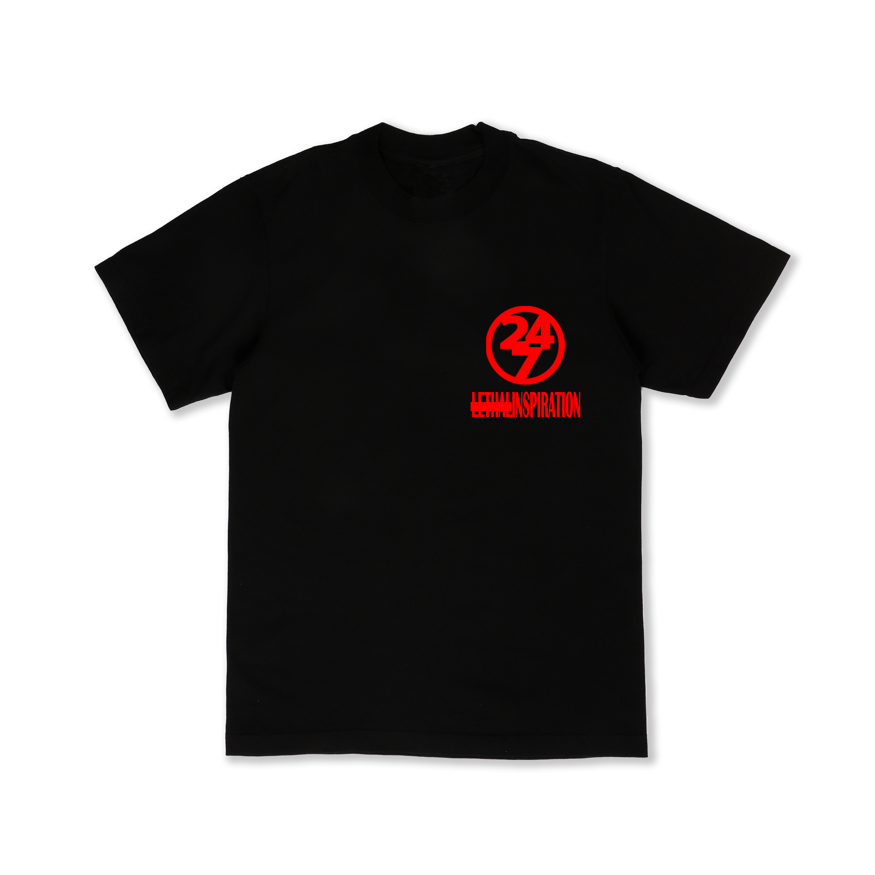 Left Logo Tee Black Red