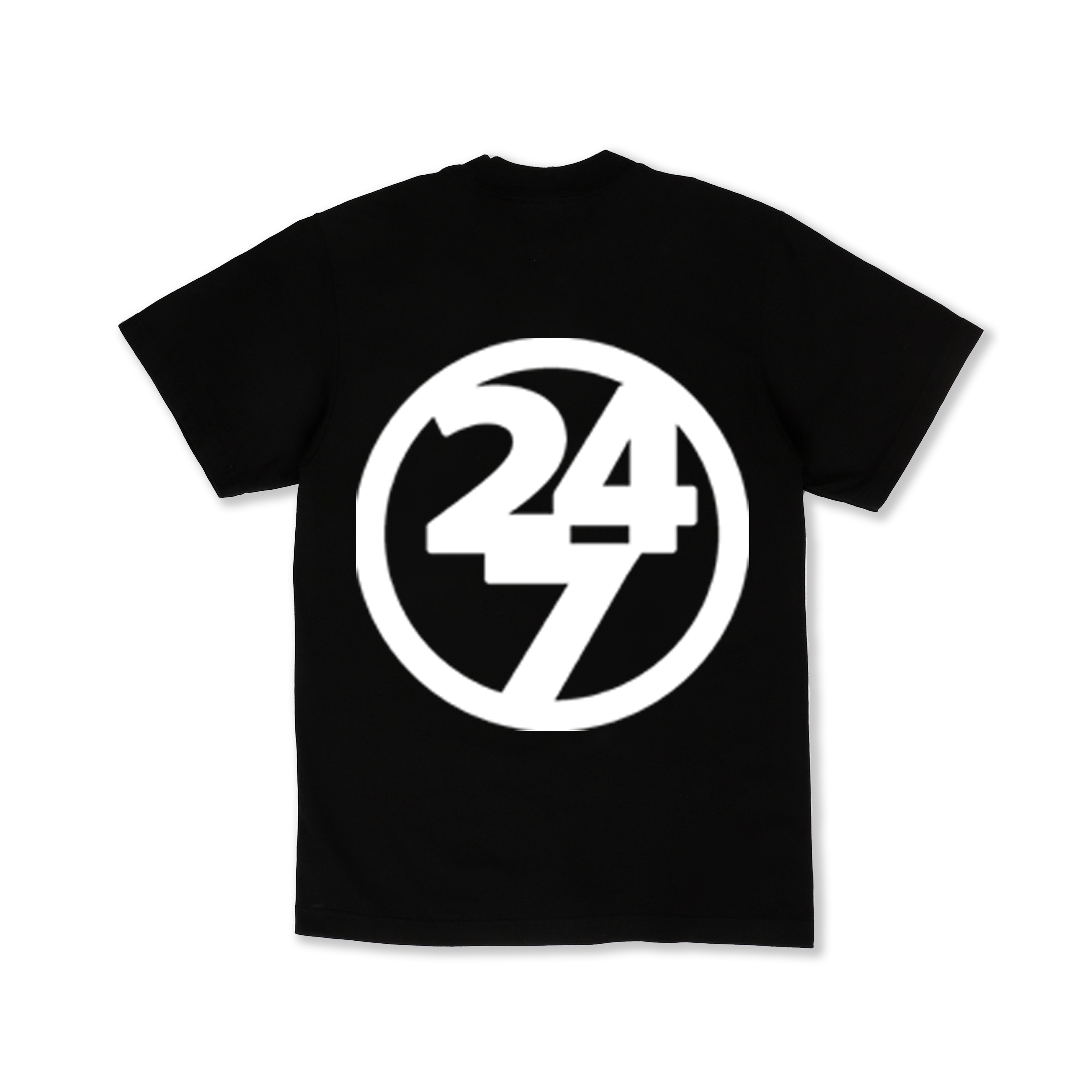 Left Logo Tee Black White
