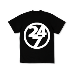 Left Logo Tee Black White