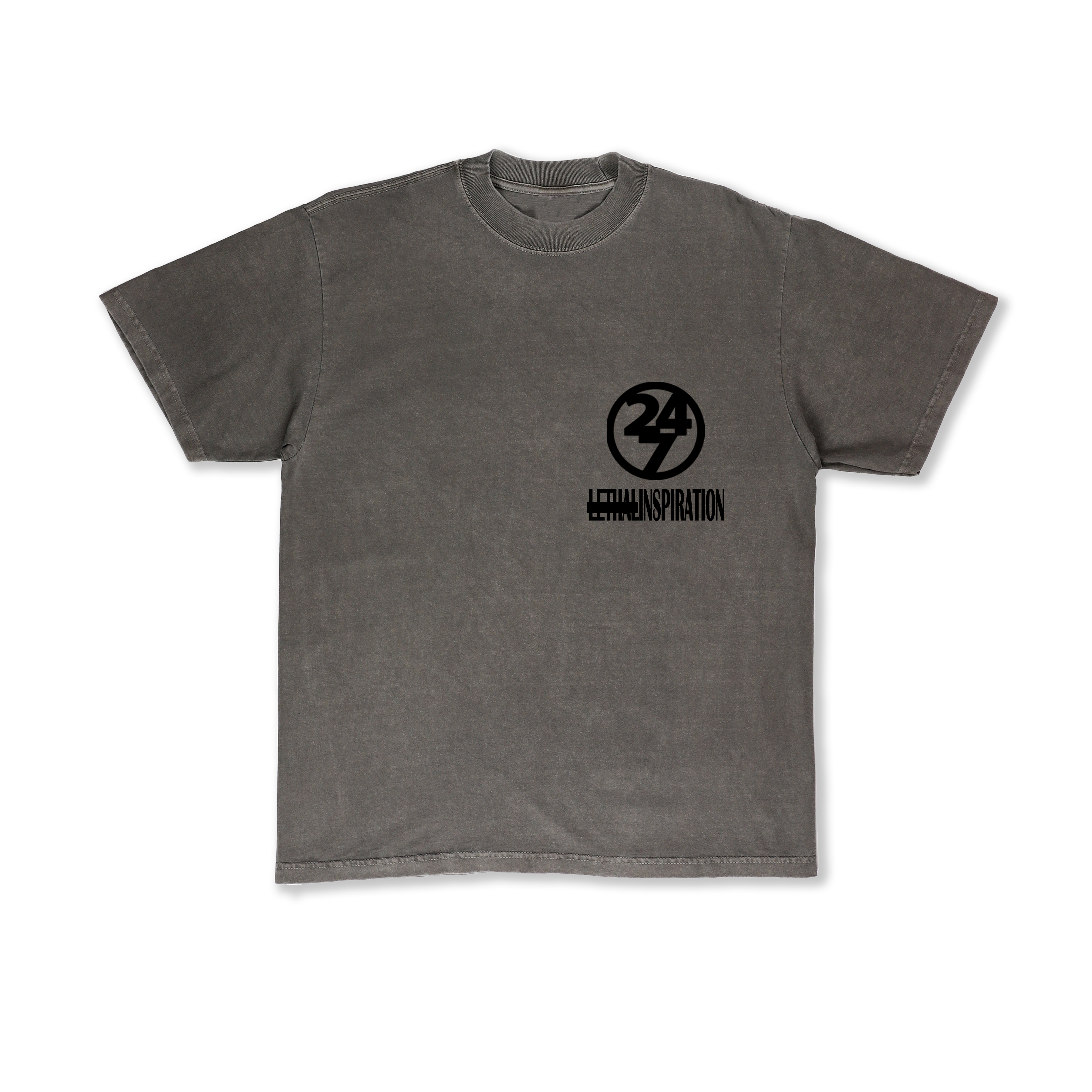 Left Logo Tee Shadow Black