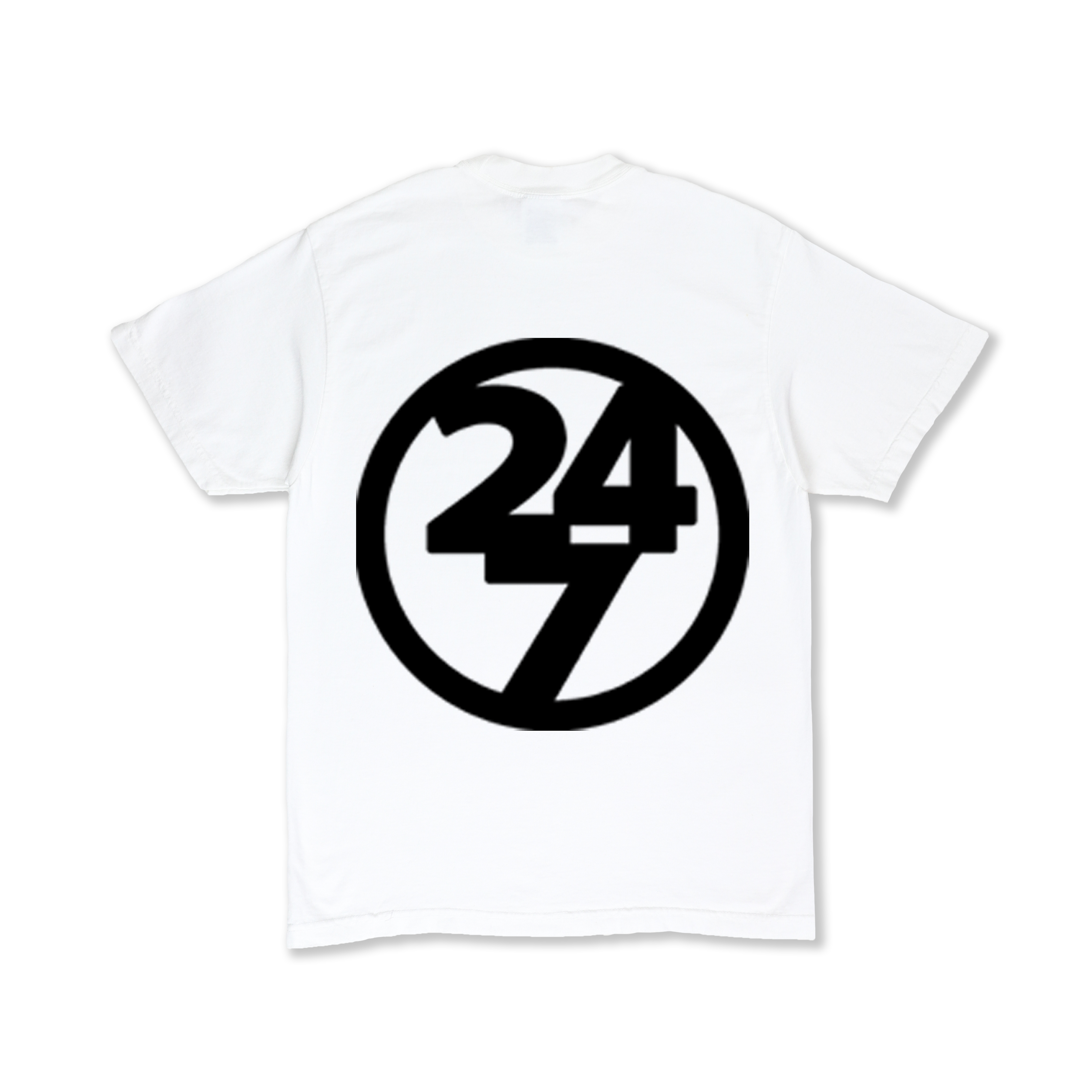Left Logo Tee White Black