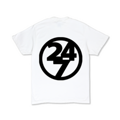 Left Logo Tee White Black