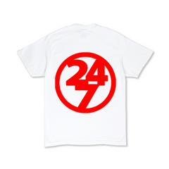 Left Logo Tee White Red