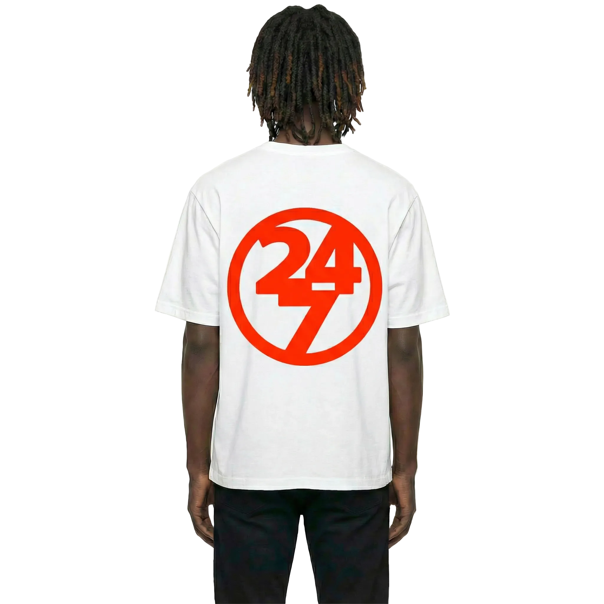 247 Foundation Tee White Red